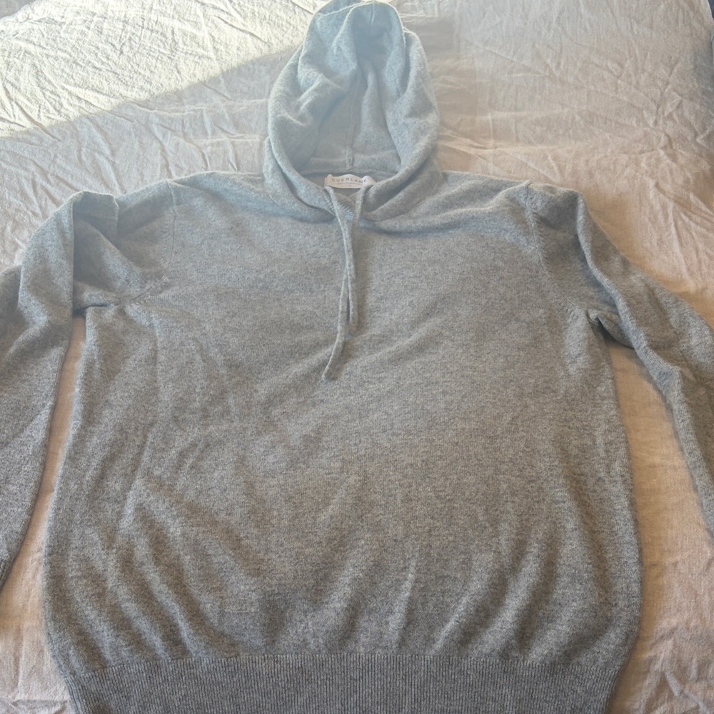 Grey cashmere hoodie